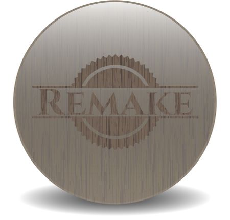 Remake retro style wooden emblem