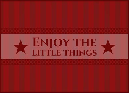 Enjoy the little things card