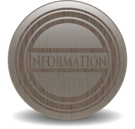 Information retro wooden emblem