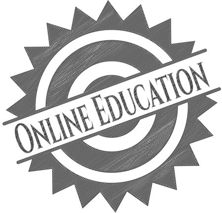 Online Education pencil draw