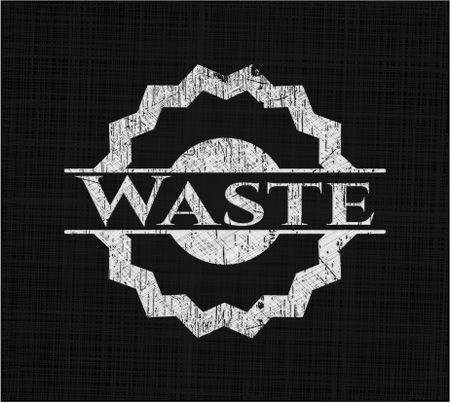 Waste chalkboard emblem