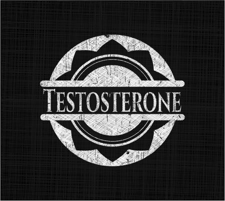 Testosterone written on a chalkboard