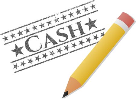 Cash draw (pencil strokes)