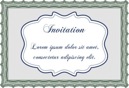 Formal invitation template. Customizable, Easy to edit and change colors. With complex background. Excellent design. 