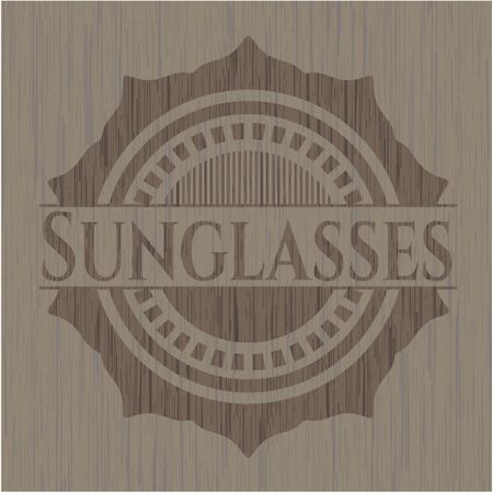 Sunglasses wooden signboards