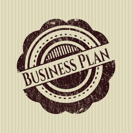 Business Plan rubber stamp with grunge texture