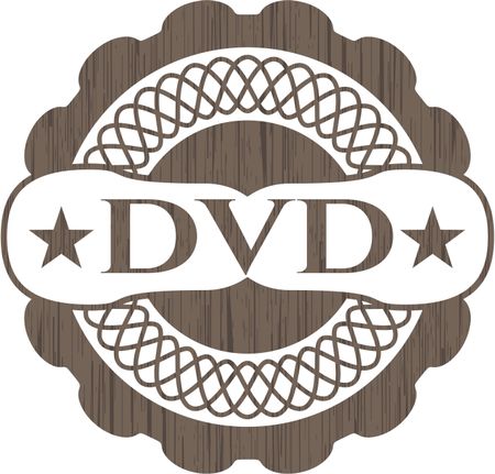 DVD vintage wooden emblem