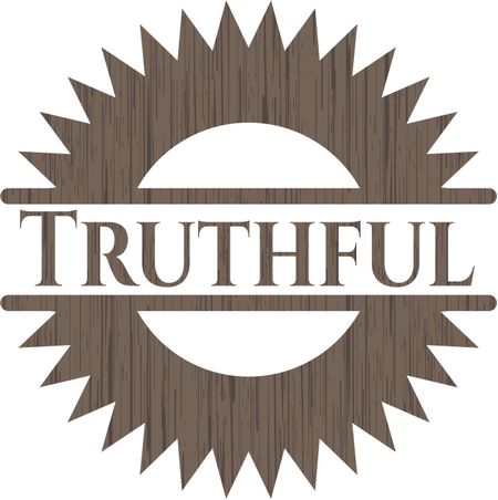 Truthful realistic wood emblem