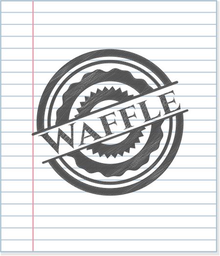 Waffle draw with pencil effect