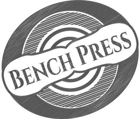 Bench Press drawn with pencil strokes
