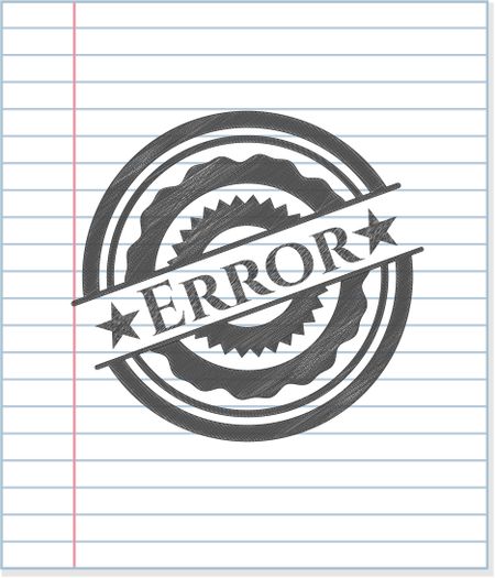 Error pencil strokes emblem