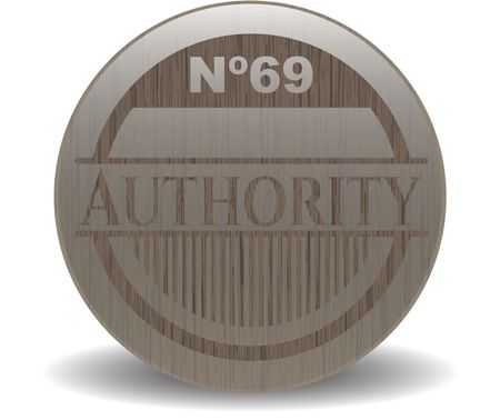 Authority vintage wooden emblem