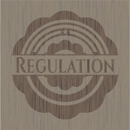 Regulation retro wood emblem