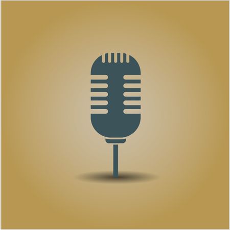 Microphone icon vector symbol flat eps jpg app web concept