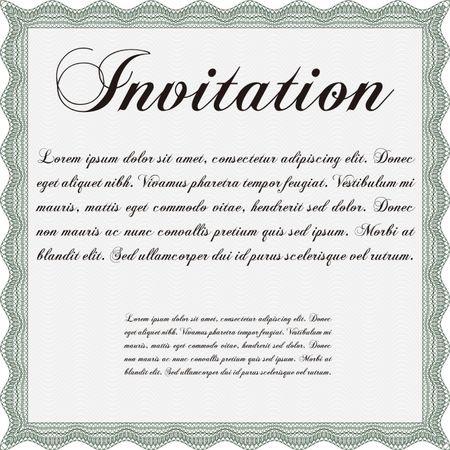 Formal invitation template. Complex background. Excellent design. Customizable, Easy to edit and change colors. 