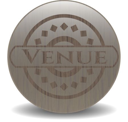 Venue retro style wooden emblem