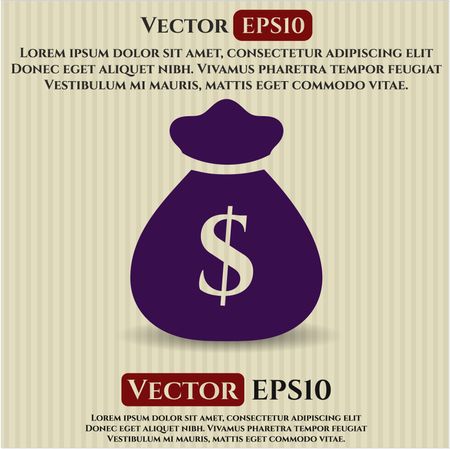 Money Bag icon vector symbol flat eps jpg app web concept