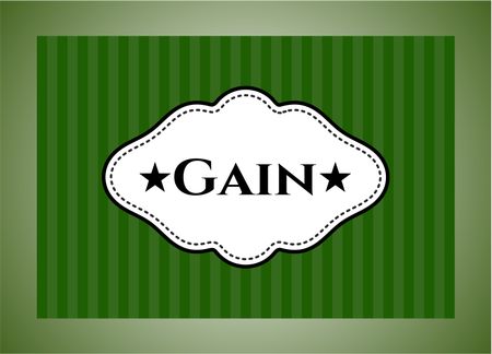Gain retro style card, banner or poster