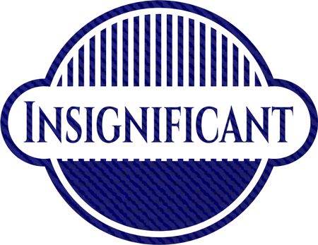 Insignificant emblem with jean high quality background