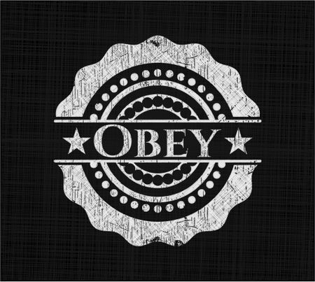 Obey with chalkboard texture