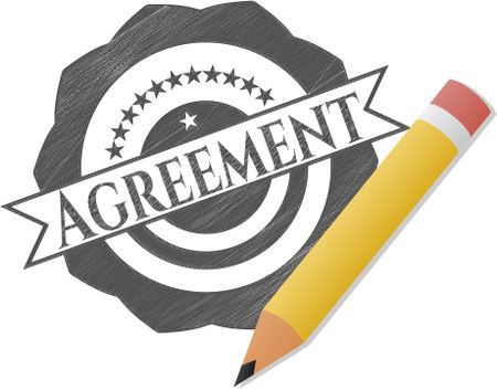 Agreement drawn with pencil strokes