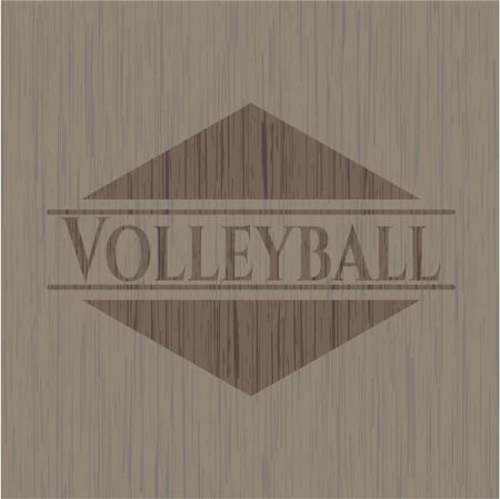 Volleyball wood emblem. Vintage.