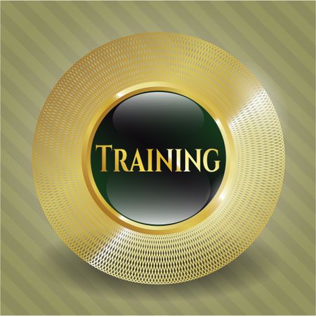 Training gold emblem or badge