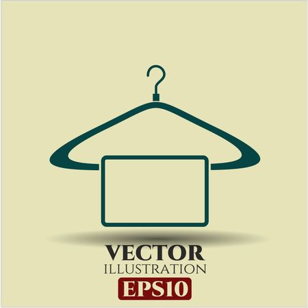 hanger with towel icon vector symbol flat eps jpg app