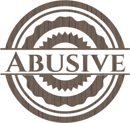 Abusive wood icon or emblem