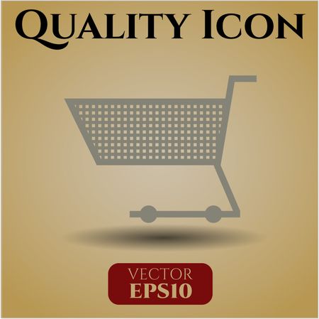 shopping cart icon vector symbol flat eps jpg app web