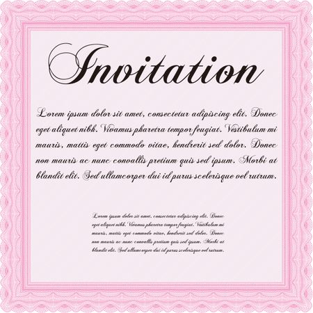Invitation template. Nice design. Easy to print. Detailed. 
