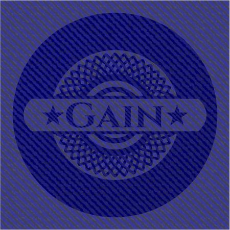 Gain emblem with denim high quality background