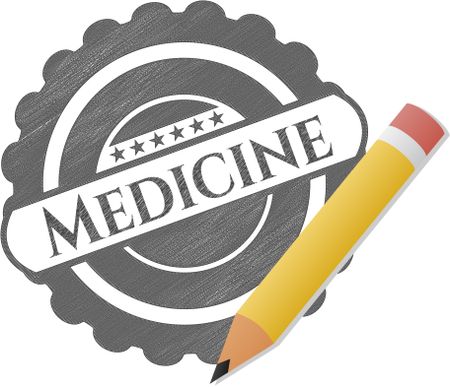 Medicine draw with pencil effect