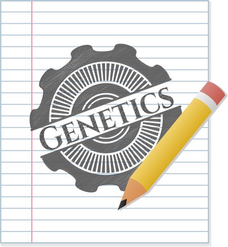 Genetics pencil emblem