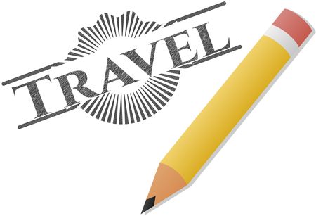 Travel pencil emblem