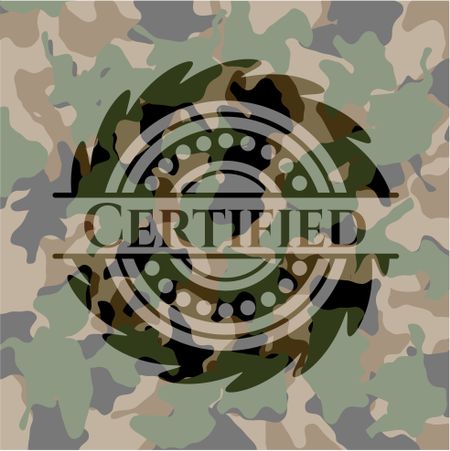 Certified camouflage emblem