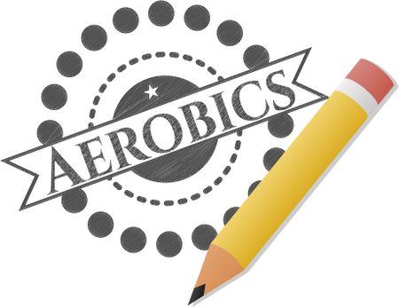 Aerobics drawn in pencil