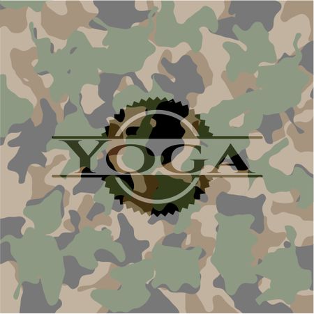 Yoga on camo pattern