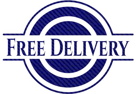 Free Delivery with denim texture