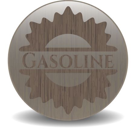 Gasoline vintage wood emblem