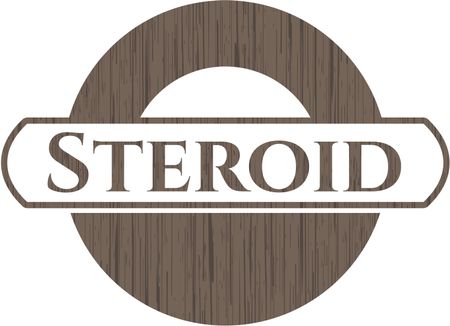 Steroid realistic wooden emblem