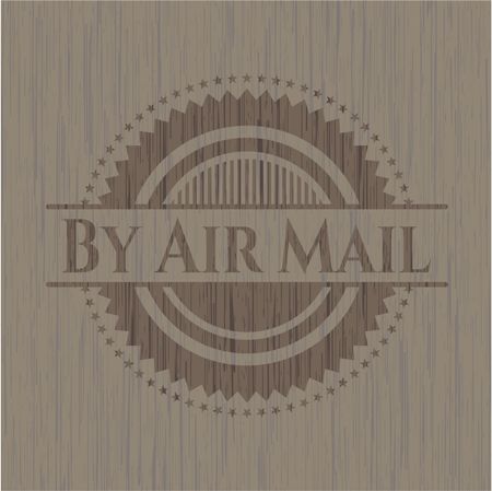 By Air Mail vintage wooden emblem