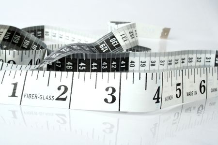 measuring tape with reflection