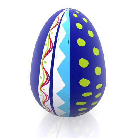 3D easter egg isolated over a white background