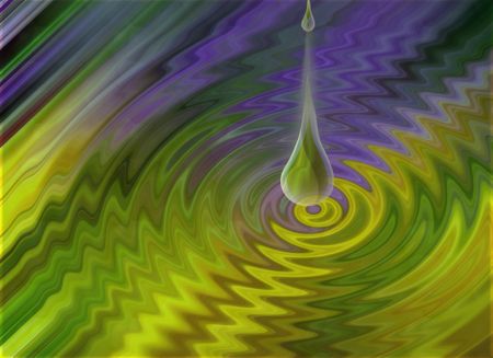Abstract Background of a drop on water