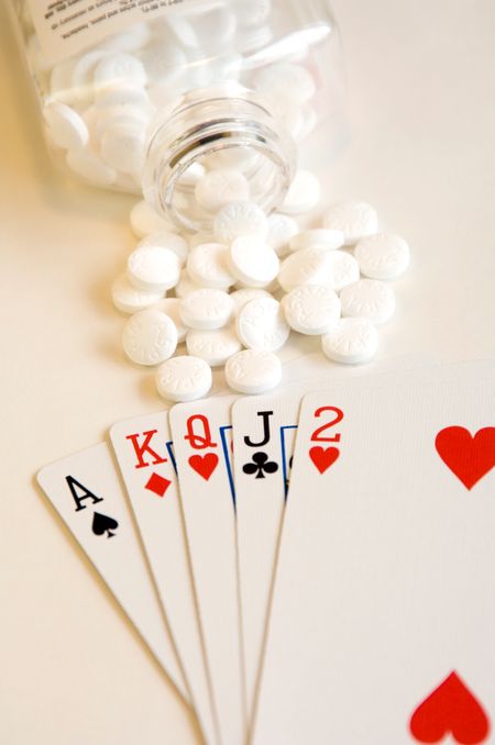 Poker hand and aspirin