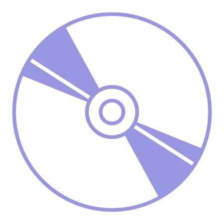 Vector Illustration with Purple CD Icon
