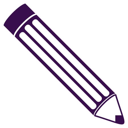 Vector Illustration with Violet Pencil Icon
