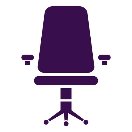 Vector Illustration with Violet Chair Icon

