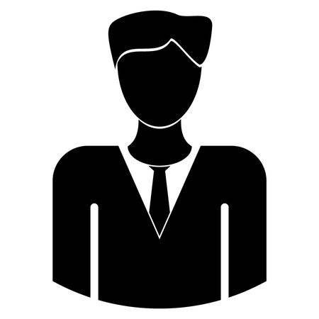 Vector Illustration with Business Man Icon
